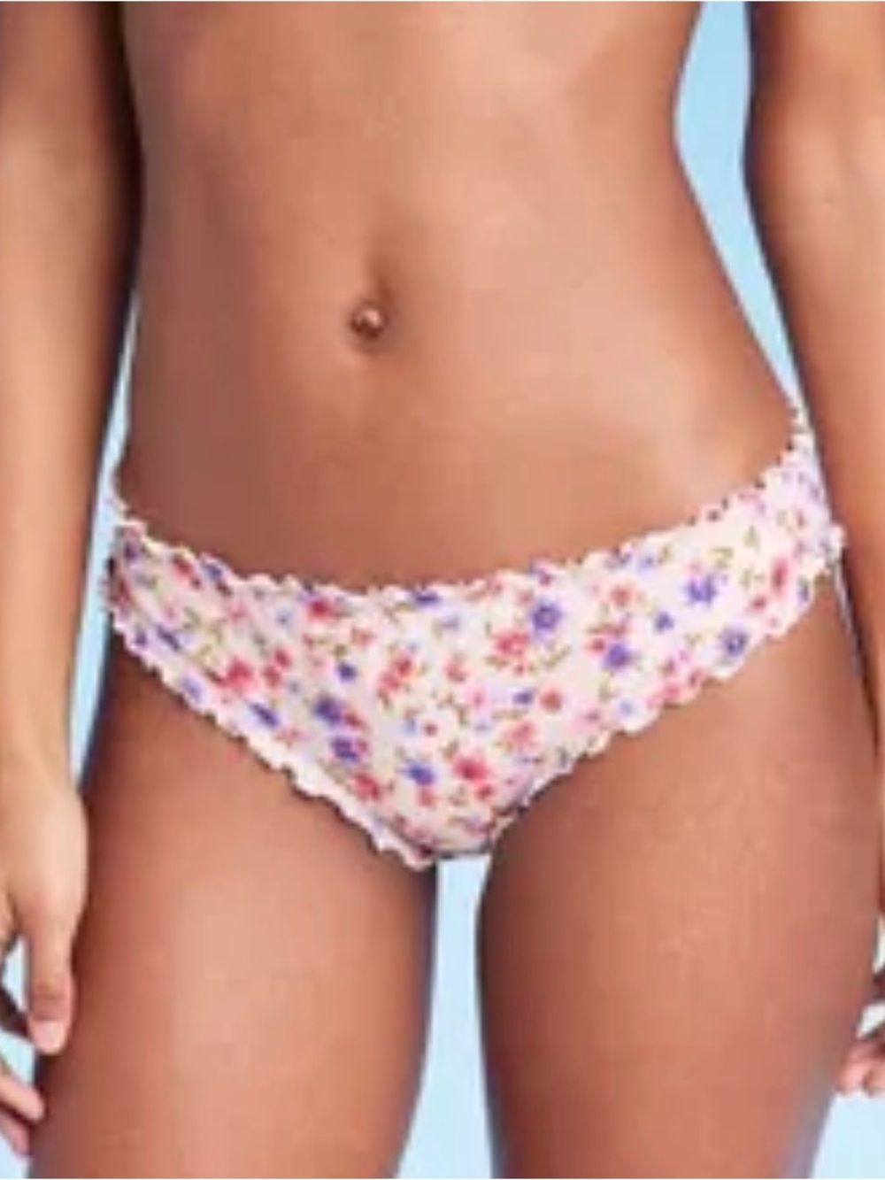 Shade & Shore Girl's cheeky bikini bottoms floral small(4-6) NEW